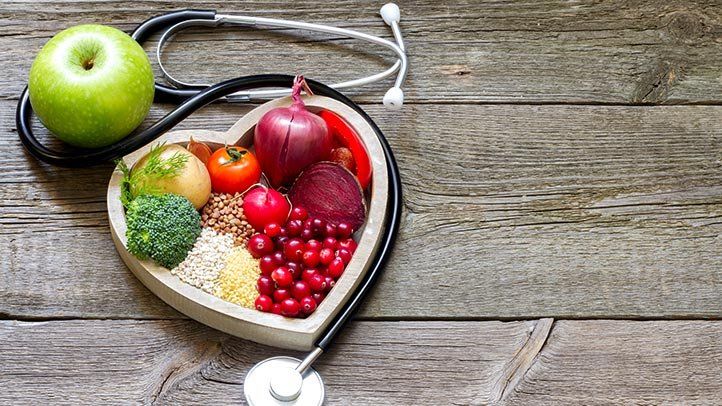 心形餐盘一种心形餐盘，含有水果和蔬菜，是DASH饮食的一部分